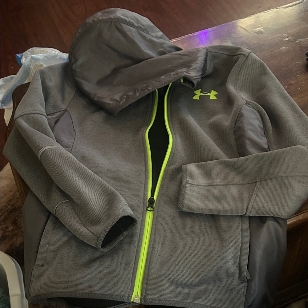 Under Armour Charcoal Jacket with Lime Highlights